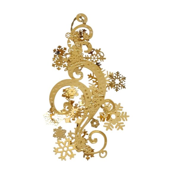 Danbury Mint 1998 Gold 23K Plated 3D Christmas 7 Ornaments - Picture 3 of 15